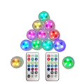 thumbnail image 2 of Paquete de 10 luces LED RGB multicolores LIUYMXG Con control remoto, 2 of 5