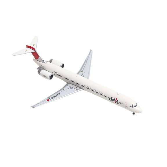 McDonnell Douglas MD-90 Commercial Aircraft "Japan Airines" (JA002D) White with Red Tail 1/400 Diecast Model by GeminiJets