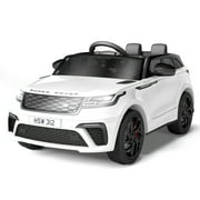 EastVita Kids 12V Ride on Cars (Licensed Land Rover) Ride on Electric Toys with Parent Remote Control, MP3 Player, Rocking, Pull Rod for Kids 3 Age+