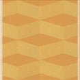 thumbnail image 1 of Ahgly Company Machine Washable Indoor Square Transitional Saffron Yellow Area Rugs, 6' Square, 1 of 7