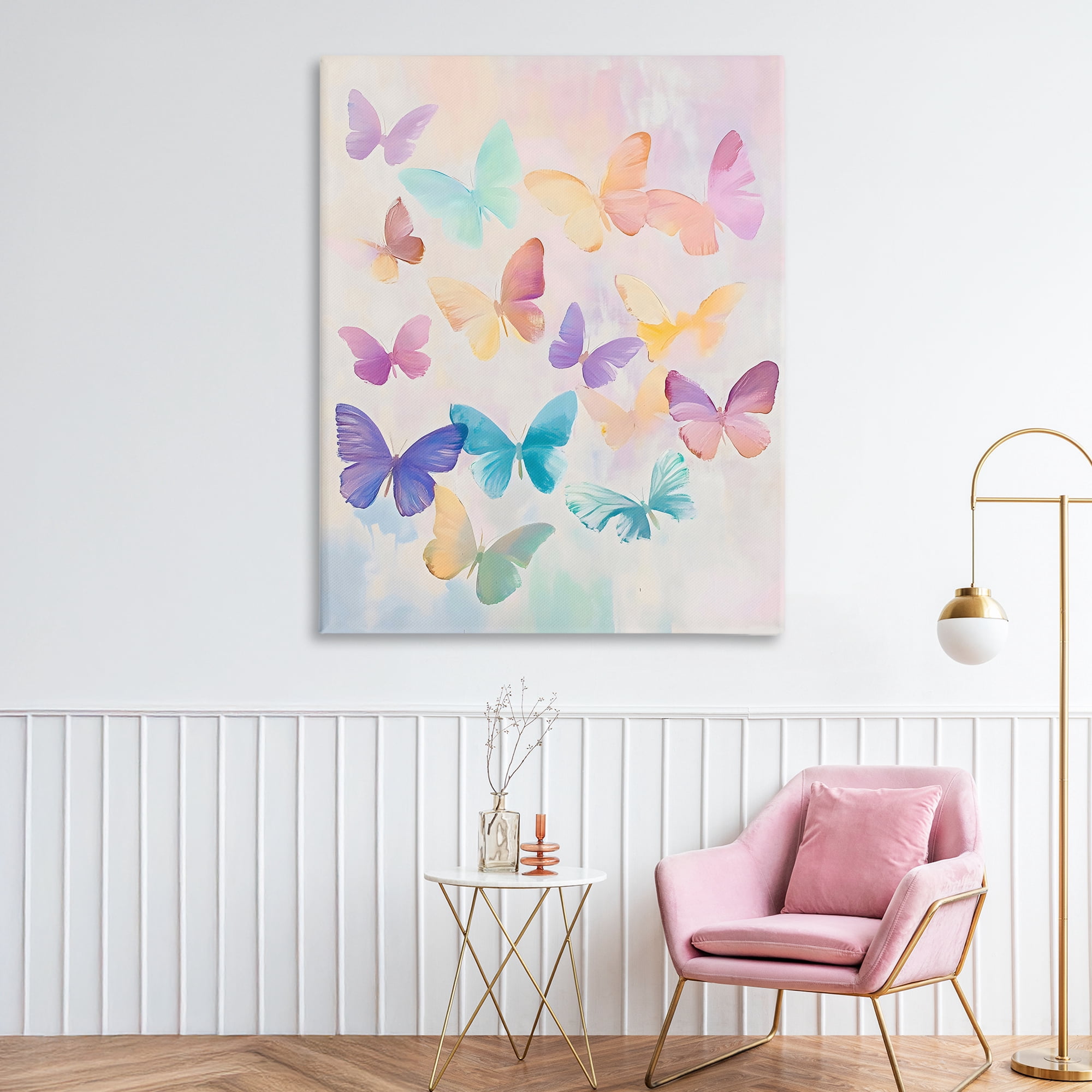 Stupell Industries Pastel Butterfly Dreams Canvas Wall Art, design by The Prints Vibe
