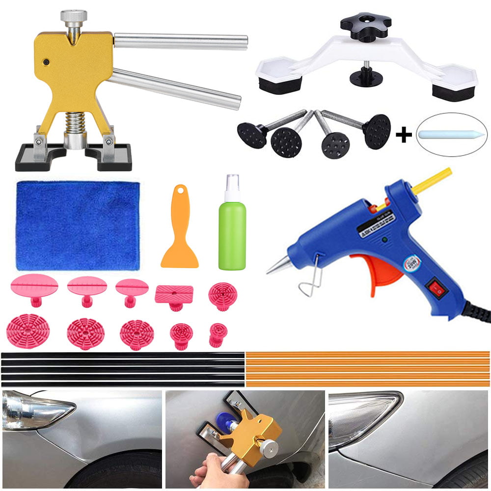 Piantless Dent Repair Kit with Golden Dent Puller for Auto Body Dent Removal Lot 
