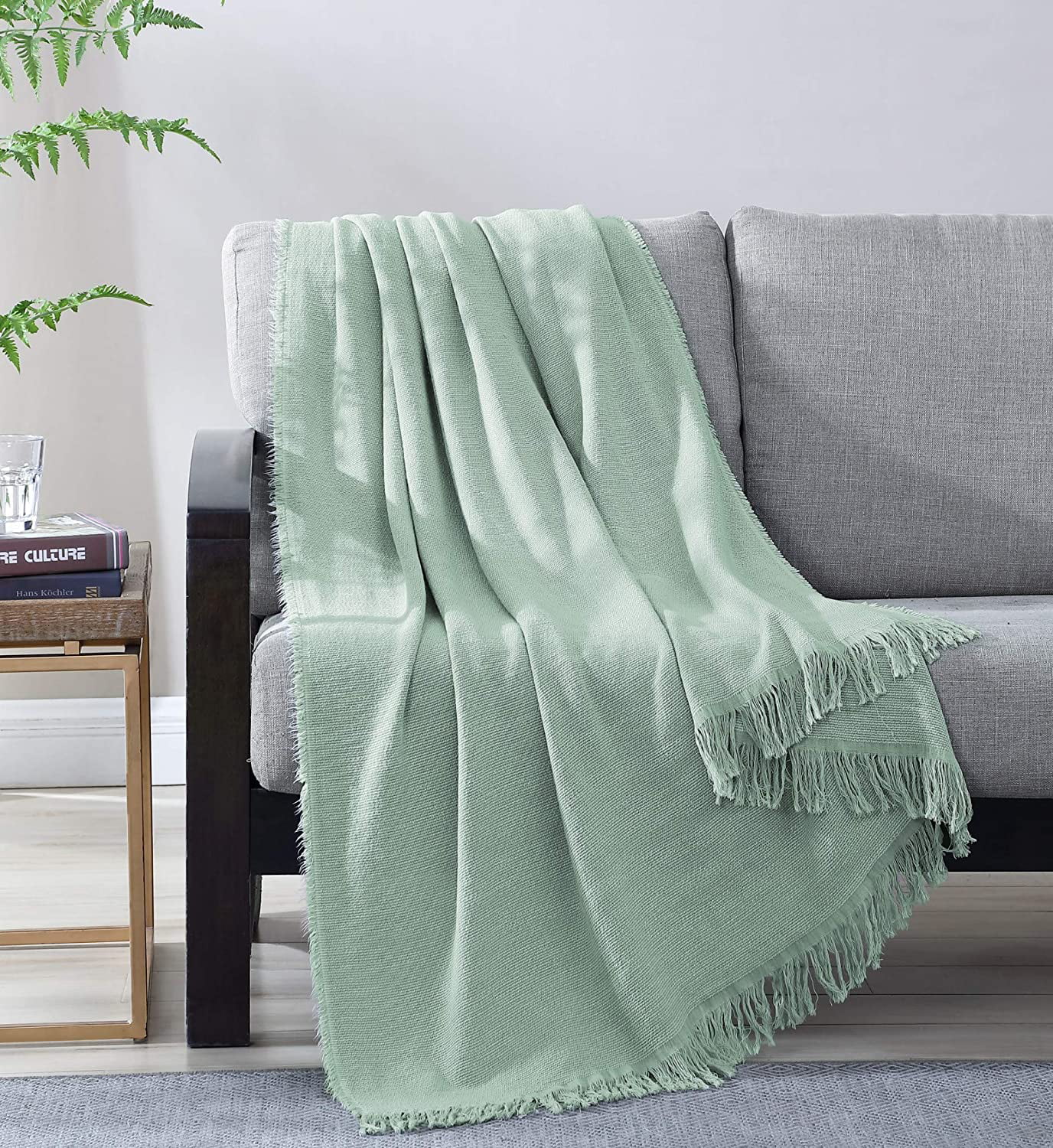 Sterling Creek Woven Silky Soft Lightweight Decorative Throw Blanket 50" x 70" 