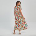 thumbnail image 2 of Colorful Books Pattern Printed Short Sleeve Maxi Dress, Book Reading Lover Fashion Summer Maxi Dress For Women, 2 of 4