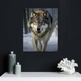 thumbnail image 5 of COMIO  3 Panel Winter Wolf Canvas Wall Art for Home Decor - Winter Forest Wolves Pictures Print On Canvas HD Giclee Artwork Ready to Hang, 5 of 5