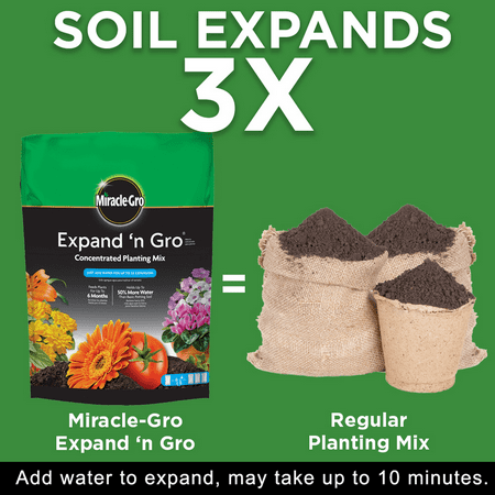 Miracle-Gro Expand 'n Gro Concentrated Planting Mix 0.33 CF - Black