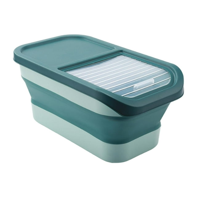 Contenedor de Almacenamiento de Comida para Perros Y Gatos Plegable Sunnimix Verde Contenedor de almacenamiento