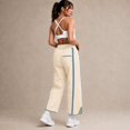 thumbnail image 5 of Carlikeit Women's Wide Leg Track Pants 2026 Lightweight Baggy Y2K Pants with Contrast Stripes Drawstring Elastic Waist Casual Parachute Trousers, 5 of 7