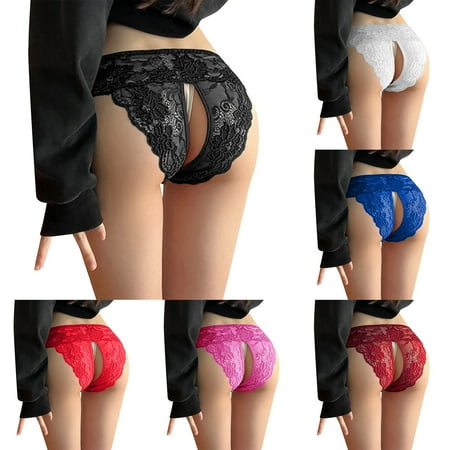

Women s Lace Panties Panties Cotton Thong Open Crotch Bikini