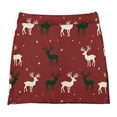 thumbnail image 6 of Christmas Deer Pattern on Red Women's Shorts Non-Slip Single Pocket A-line Trouser Skirt Summer Shorts Casual Shorts for Women, 6 of 7