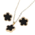 thumbnail image 4 of Collar de flores Pendientes Charm Moda Accesorios de disfraces Conjunto de joyas Pendientes Negro Yuyangstore Collar colgante, 4 of 8