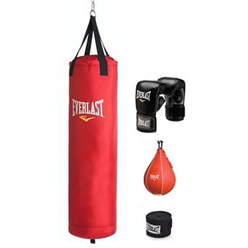 Everlast 70 lb Red PolyCanvas Heavy Bag Kit