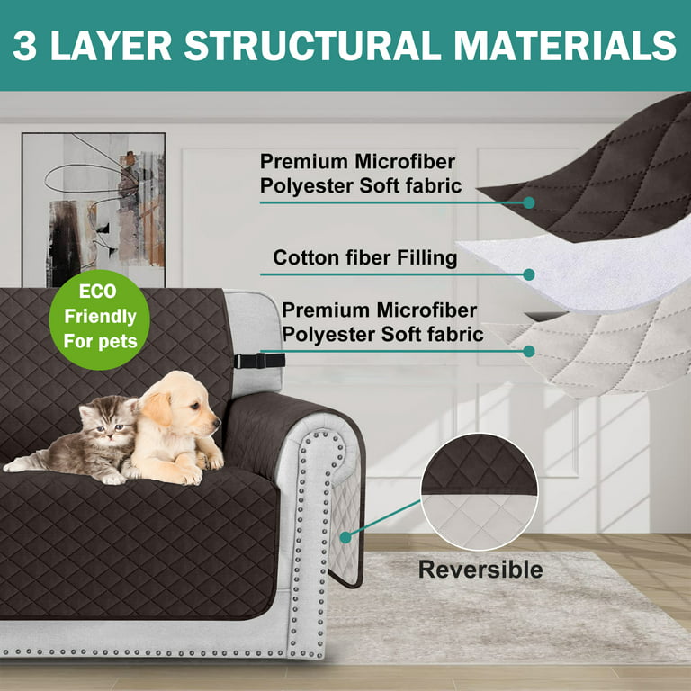 High Elasticity slipcovers,Anti-Slipping Couch Cover Non Slip Quilted Sofa  Furniture Protectors for pet Dog Sectional Sofa Throw pad Sofa Furniture