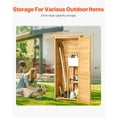 thumbnail image 4 of KFFKFF Exterior Storage Unit, Spacious Wood-based Outdoor Storage Unit, Garden Equipment Shelter with Metallic Structure, Shelving, Base, Weather-resistant Storage Cabin, Dimensions: 31.5x63.8 inch, 4 of 9