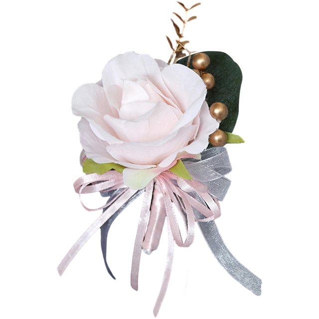 Flor en el ojal de boda, flor en el ojal de Rosa Artificial, regalos del Día de San Valentín, broche para novio, Pin para traje para eventos, fiesta y Rosa claro