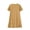 Khaki, variant on SROBPTY Summer Dresses for Women Solid Crew Neck Short Sleeve Pleated Waist