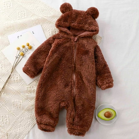 

Herrnalise Fleece Romper Outerwear Coat Boy Zipper Jacket Footed Jumpsuit Hooded Girl Baby Girls Jacket Kids Discount