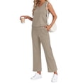 thumbnail image 2 of Fantaslook Womens Two Pieces Sets Summer Outfits Tank Tops and Wide Leg Pants Matching Sets Casual Loungewear, 2 of 8