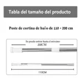 thumbnail image 2 of Tubo Ajustable Baño Blanco 110-200cm Mediano, 2 of 8