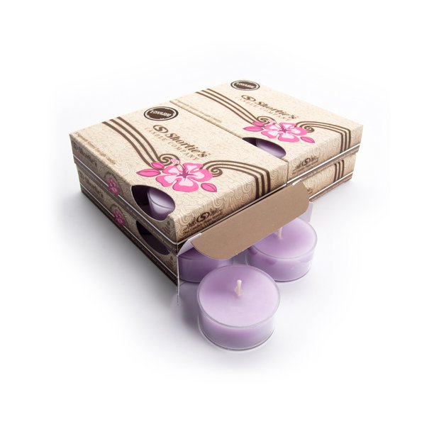 Pure English Lavender Tealight Candles Bulk Pack (24 Purple Highly