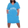 thumbnail image 3 of Sentmoon Prom Dresses for Women Short Sleeve with Print Stretchy Summer Dress for Women 2026 Beach Loose Fit V Neck Plus Size Prom Dress for Club and Bar XXL, 3 of 6