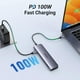 thumbnail image 3 of HUB USB-C Docking Revodok 7 en 1 2 USB-A 3.0 1 USB-C 3.0 (5Gbps) 1 USB-C PD Carga 100W HDMI 4K Lector Tarjetas SD + Micro SD, 3 of 7
