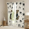 thumbnail image 3 of Feelyou Ribbon Blackout Curtains Set of 2 (52x84 Each), Monogrammed Z Window Curtains, 3 of 6
