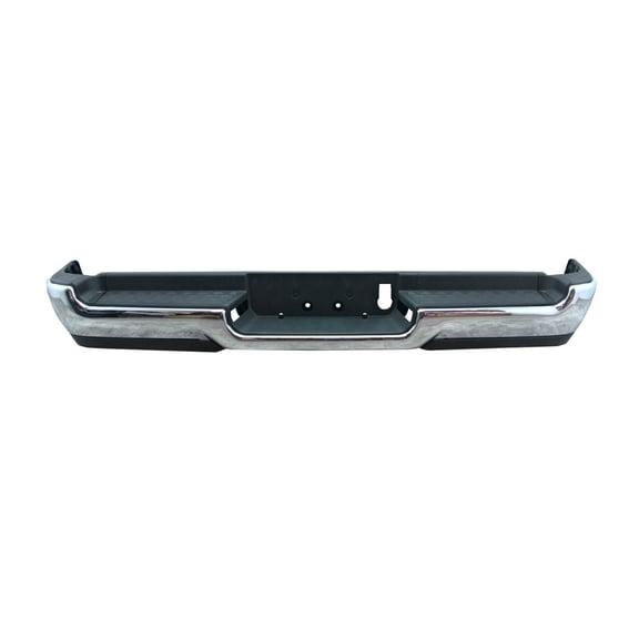 REAR STEP BUMPER ASSEMBLY; 1500 EXCEPT REBEL AND TRX; CHROME FINISH;