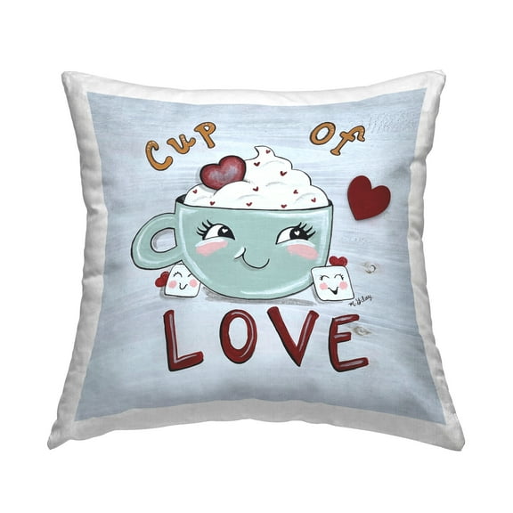 Stupell Industries Cup Of Love Mug Decorative Printed Throw Pillow Design by Michelle Gilsey