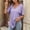 Purple, variant on LPZOOGU Women's Oversized T Shirts V Neck Loose Fit Short Sleeves Tops Summer Casual Solid Color Trendy Ladies Tshirts
