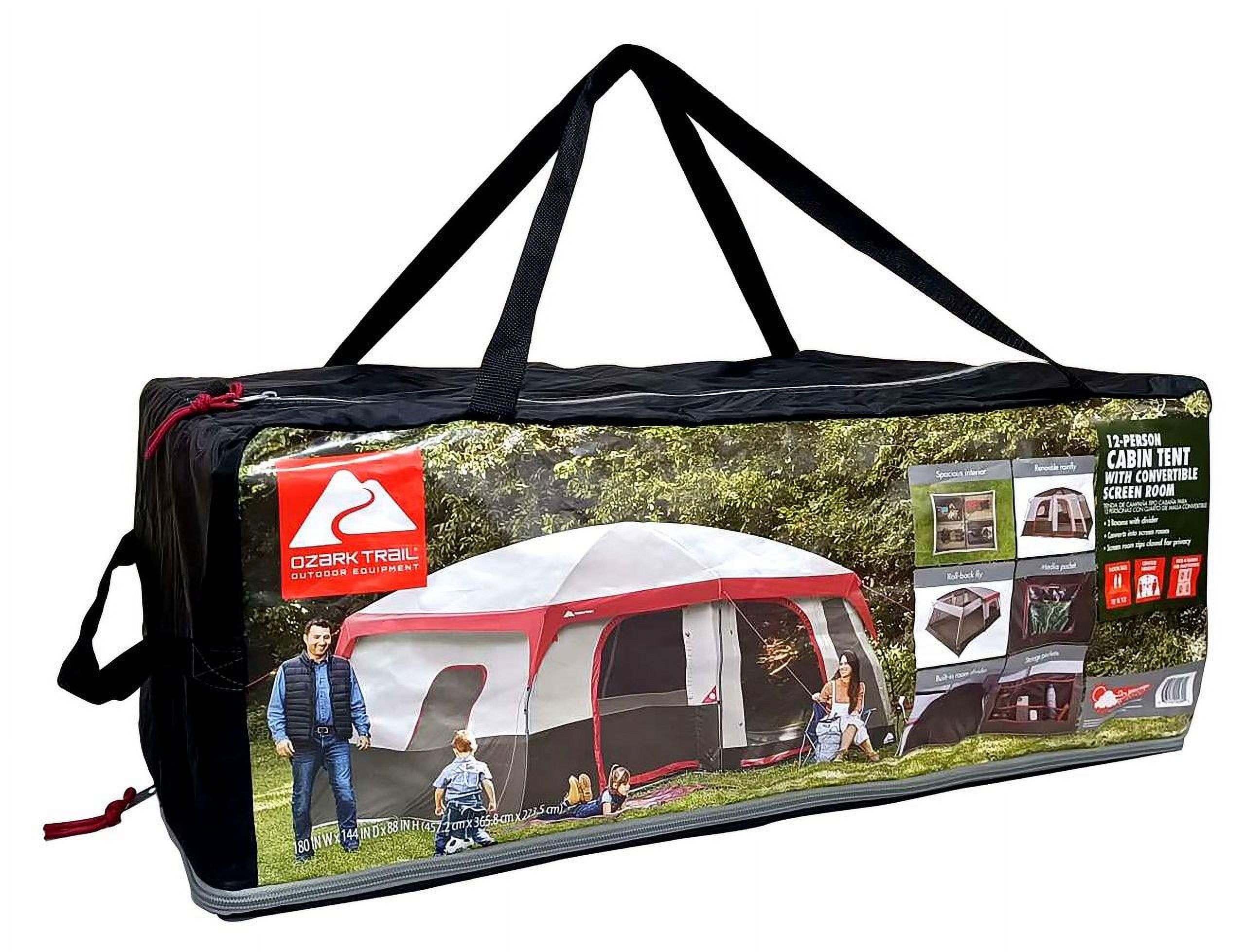 Ozark Trail 12-Person Cabin Tent, with Convertible Screen Room - image 3 of 20