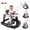 Black, variant on 5 in 1 Baby Walker for Boys Girls,Foldable,Music,Jumper,Rocking,Push W/ 3 Height Adjustable for Infant 6-18 Months,Beige