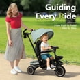 thumbnail image 4 of AILEEKISS 8-in-1 Kids Tricycle with Parental Bar, Folding Ride Trike for Child 1-6 Years, Mint Green, 4 of 9
