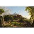 thumbnail image 2 of Thomas Cole 18x13 Gold Ornate Wood Frame and Double Matted Museum Art Print Titled - The Departure (1837), 2 of 4