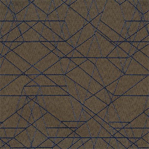 Crypton Rendu 308 Contrat Contemporain Tissu Jacquard, Bleu Maussade