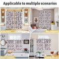 thumbnail image 6 of Farmhouse Purple Kitchen Curtains Small Short 39 Inch Length, Vintage Flower Leaf Botanical Plant Grommet Top Bedroom Living Room Curtains, Light Filtering Cafe Curtain Drapes 2 Panels Set 55''x39'', 6 of 9