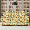thumbnail image 2 of Xoenoiee Sunflower Butterfly Print 3 Seats Recliner Slipcovers Pieces Stretch Reclining Sofa Chair Covers Washable Couch Cover Furniture Protector with Side Pockets, 2 of 7