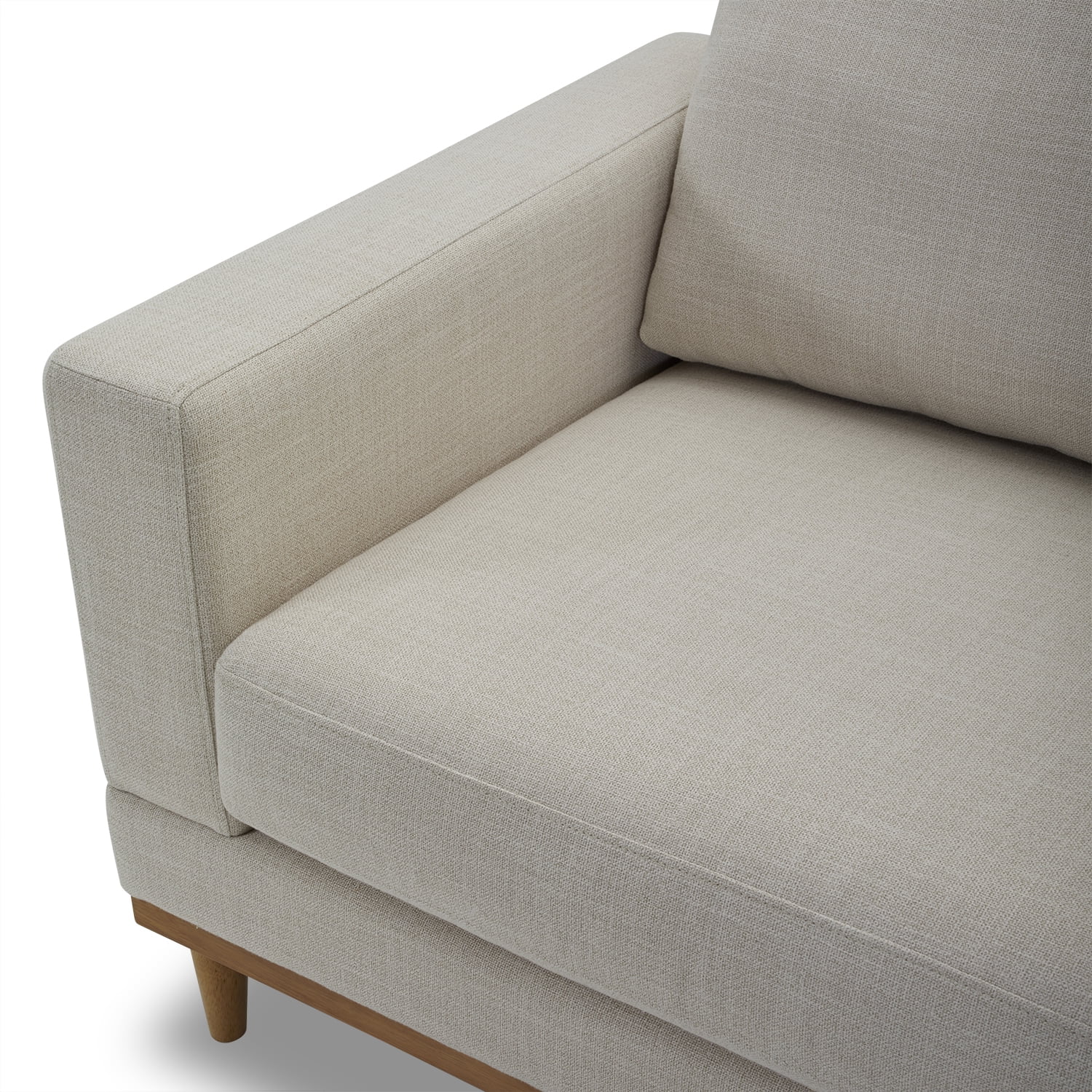 Better Homes & Gardens Springwood Wood Frame Accent Chair, Cream Linen