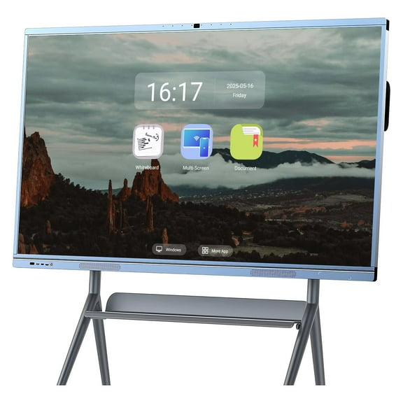 JYXOIHUB 65" 4K Smart Board Touch Pro Dual OS Conference Wireless Interactive Whiteboard 20MP Camera for Classroom Office(Include Wall Mount)