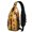 Halloween Pumpkin Spider Witch Hat, variant on Halloween Purple Pumpkin Zombie Hand Sling Backpack, Casual Day Sling Pack with Earphone Port, Adjustable Strap Gift Ideas for Hiking Cycling Walking