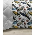thumbnail image 3 of Sheep Down Alternative Comforter, Continuous Jumping Furry Animal Counting to Sleep Theme Pattern, Microfiber Quilt for All Season, 5 Sizes, Pale Tan Charcoal Grey, by Ambesonne, 3 of 3