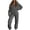 Dark Gray #674, variant on Women's 2 Piece Tracksuit Set Zip Up Hoodie and Jogger Sweatpants, Relaxed Casual Fall Travel Lounge Outfit with Drawstring Hood Pockets Sweatsuit Set, M