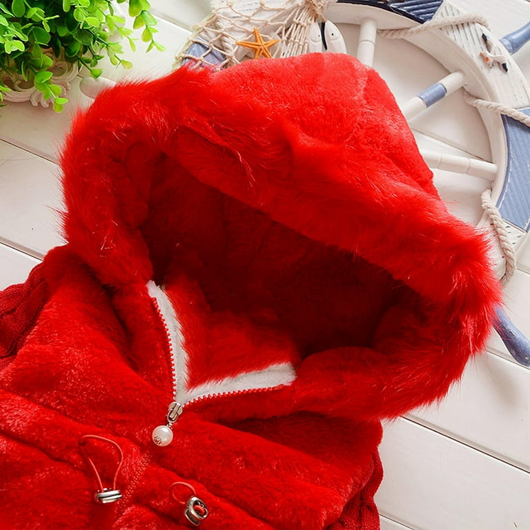 Juebong Jackets for Baby Clearance Toddler Kids Baby Girl Winter Jacket Warm Coat Thick Outwear Hooded Snowsuit