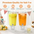 thumbnail image 2 of Lifewit Party Beverage Dispenser, 1 Gallon Plastic Drink Dispenser,  Ice Chilled Juice Containers with Lid for Lemonade/Soda/Tea, BPA Free, 2 of 9