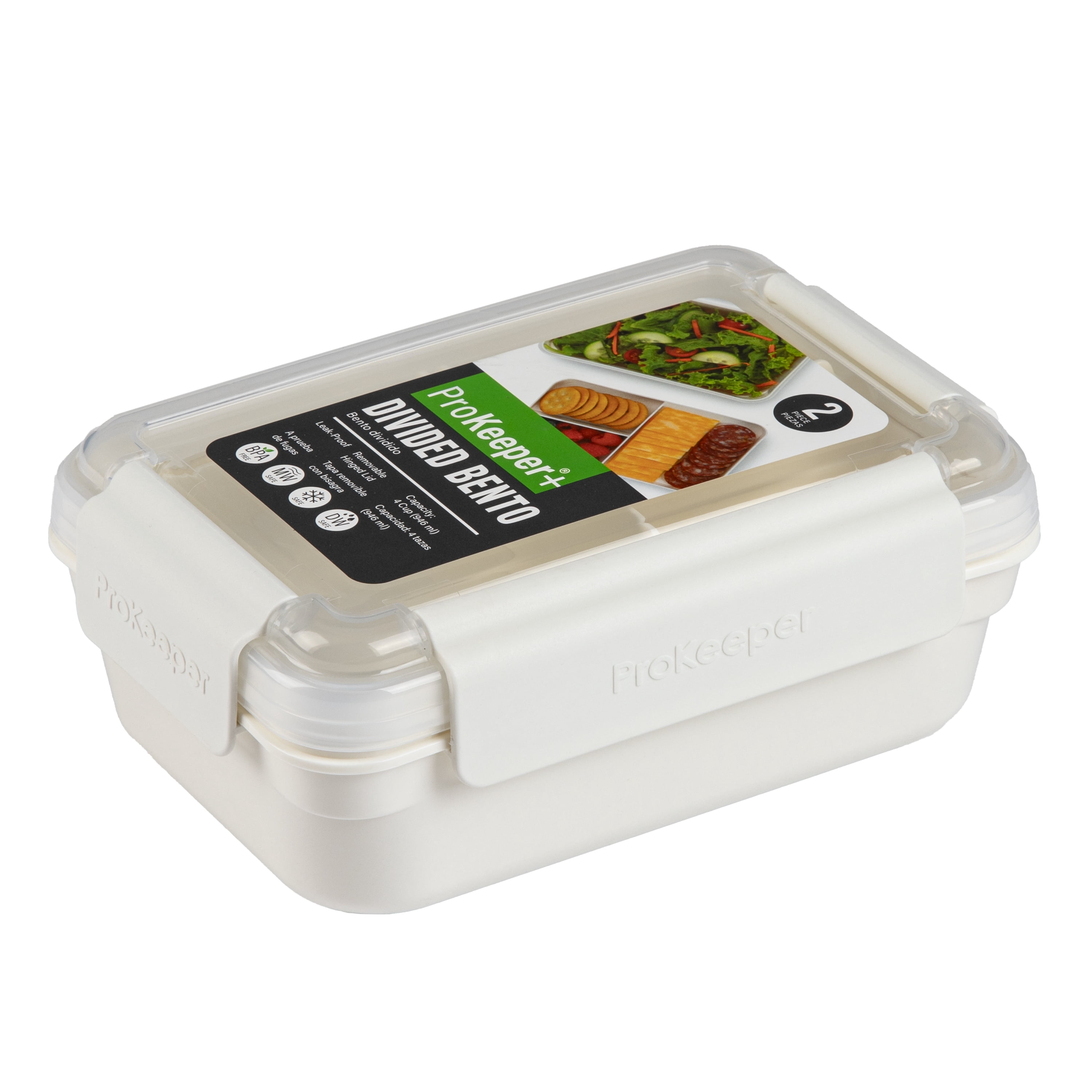 Prokeeper+ Plastic Bento Lunch Box Food Container with Divider