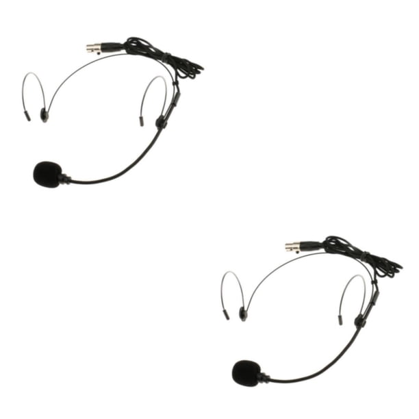 Matsuzay Gancho para la oreja doble Auriculares con cable Micrófono tipo diadema Negro XLR Type1