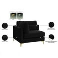 thumbnail image 6 of Meridian Furniture Julia Black Velvet Modular Corner Chair, 6 of 7