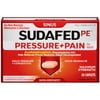 Sudafed PE Sinus Pressure + Pain Relief Maximum Strength Non-Drowsy Decongestant, 24 Count 24 Count (Pack of 1)