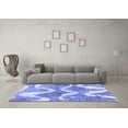 thumbnail image 3 of Ahgly Company Machine Washable Indoor Square Abstract Blue Modern Area Rugs, 7' Square, 3 of 4