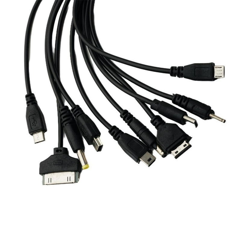 ELECTRONICA: CARGADOR USB MULTIPLE 10 en 1 DATA CABLE (HC)